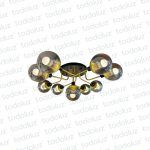 Plafon Brazos Asimetricos Dorado Esferas Vd. Fume 9*E27 (51.157)