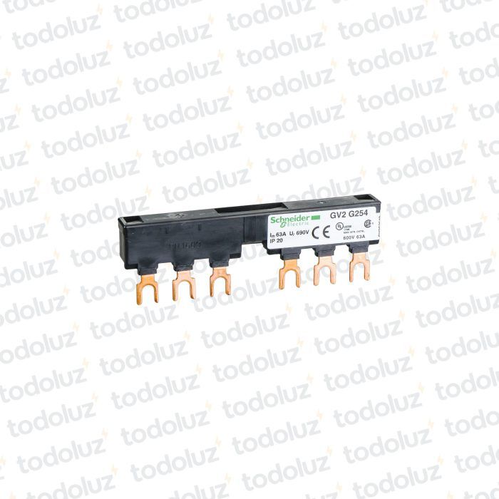 Peine de Conexion Tripolar p/ 2 Guardamotores GV2 6 Pin 600V 63A Schneider