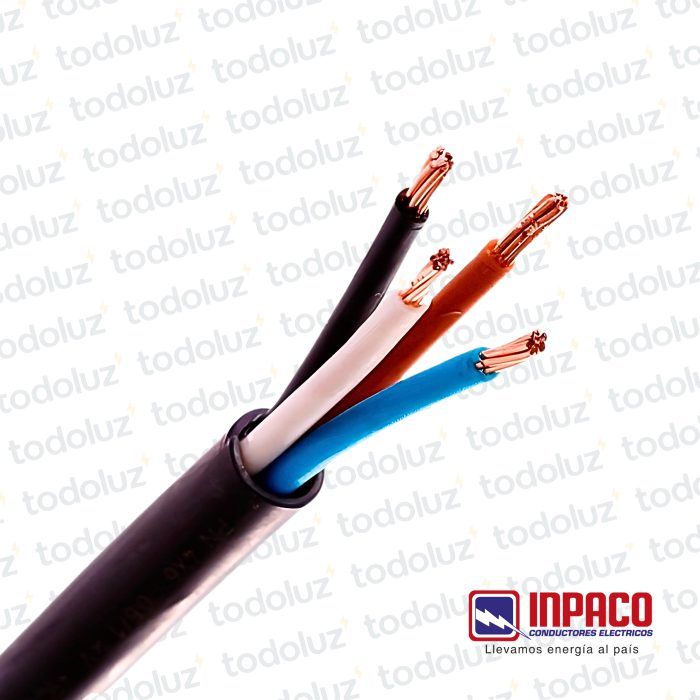 Cable Tipo Taller Inpaflex 4x4mm² 500V (x.1Metro) Inpaco