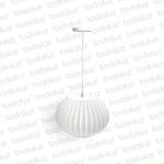 Colgante Elipse PLA Blanco Pliegues Vertical 1*E27 (54.990)