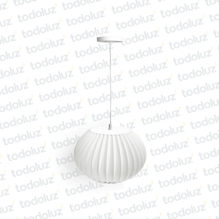 Colgante Elipse PLA Blanco Pliegues Vertical 1*E27 (54.990)