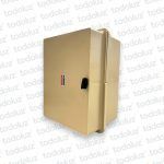 Gabinete Ext Plastico 366x302x202mm Beige IP65 c/ Placa de Montaje Tapa Opaco