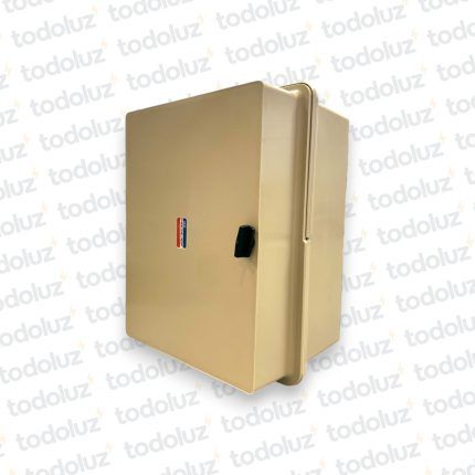 Gabinete Ext Plastico 366x302x202mm Beige IP65 c/ Placa de Montaje Tapa Opaco