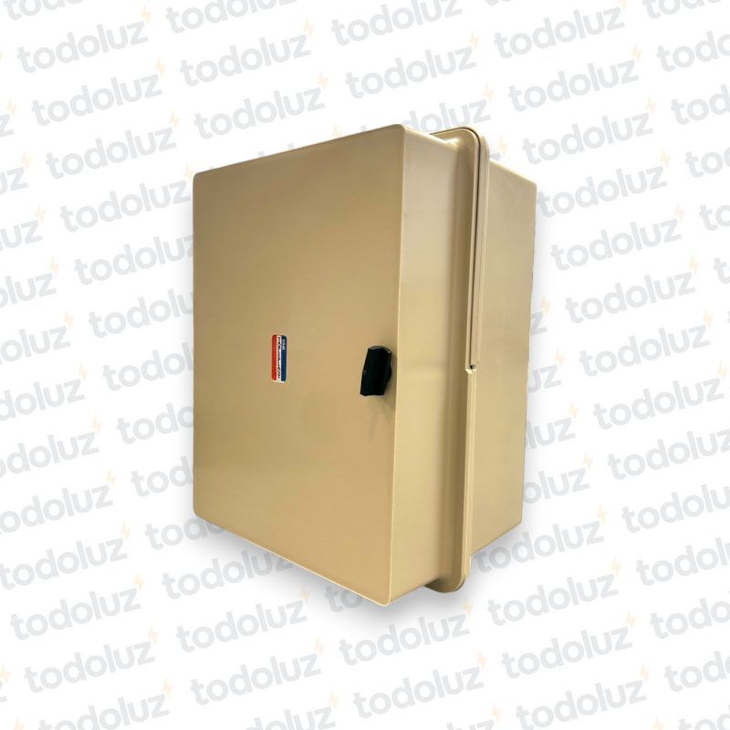 Gabinete Ext Plastico 366x302x202mm Beige IP65 c/ Placa de Montaje Tapa Opaco