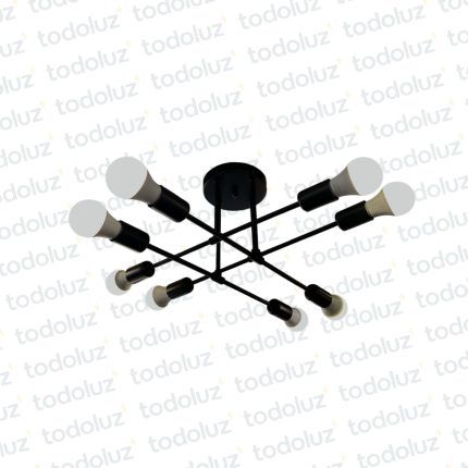 Plafon Negro Brazos Cruzados 8*E27 (51.160)