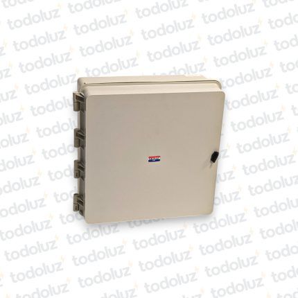 Gabinete Ext Plastico 466x483x202mm Beige IP65 c/ Placa de Montaje Tapa Opaco