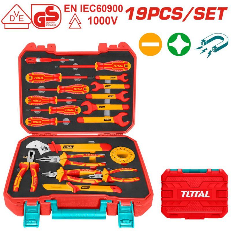 Kit Herramientas Manuales 19pzs 1000V Linea Profesional Industrial Total (Liquidacion)