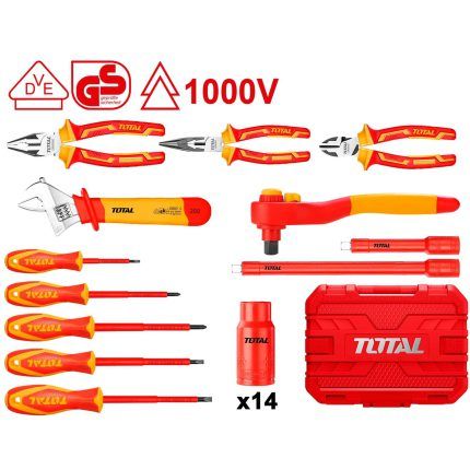 Kit Herramientas Manuales 26pzs 1000V Linea Profesional Industrial Total (Liquidacion)