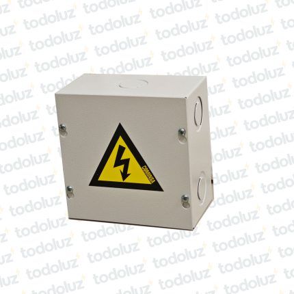 Caja de Paso Ext Metal 150x150x80mm Blanco c/ Tapa Cominsa