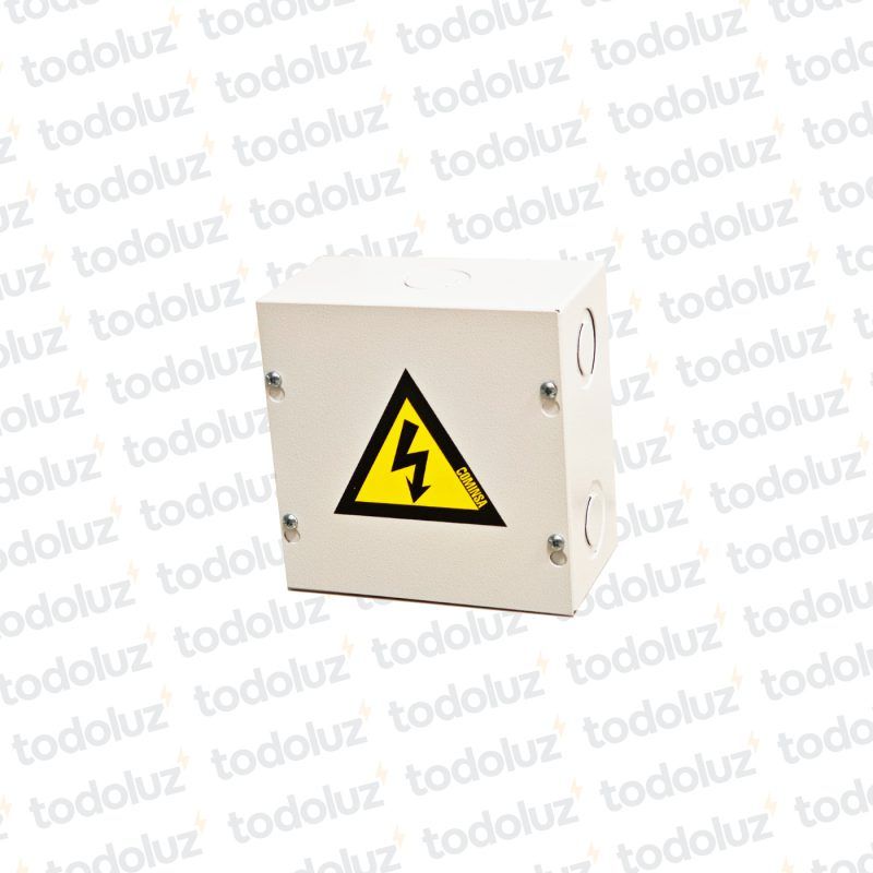 Caja de Paso Ext Metal 200x200x100mm c/ Tapa Blanco Cominsa