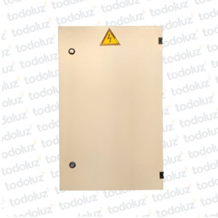 Gabinete Ext Metal 600x400x200mm Beige c/ Placa de Montaje Cominsa