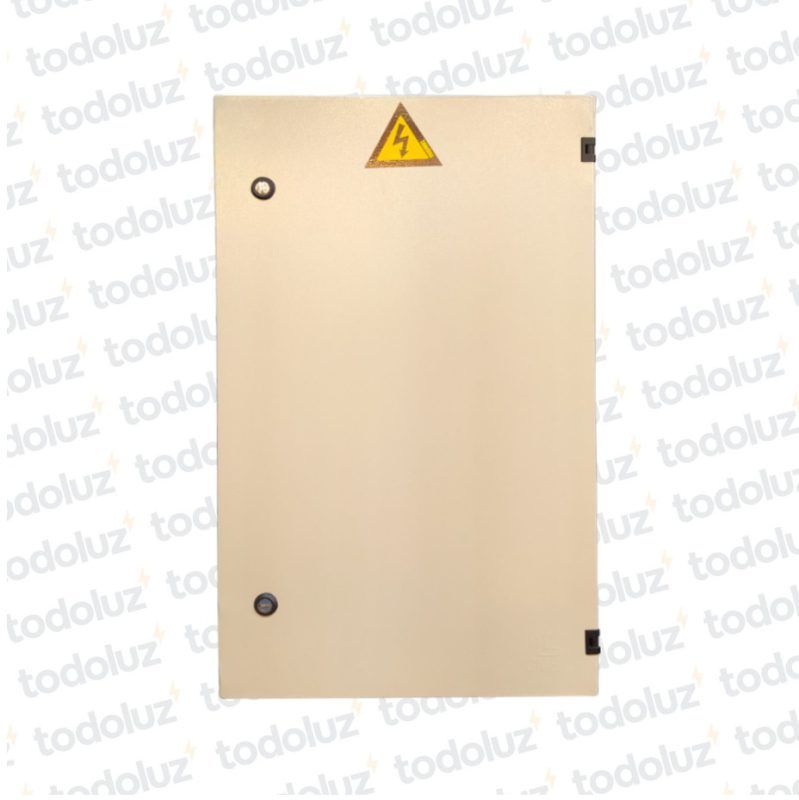 Gabinete Ext Metal 600x400x200mm Beige c/ Placa de Montaje Cominsa