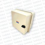 Gabinete Ext Plastico 230x244x141mm Beige IP65 c/ Placa de Montaje Tapa Opaco