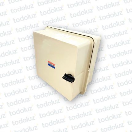 Gabinete Ext Plastico 230x244x141mm Beige IP65 c/ Placa de Montaje Tapa Opaco