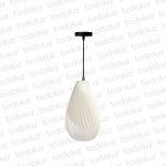 Colgante T. Campana PLA Blanco Pliegues Ondulado 1*E27 (54.1020)