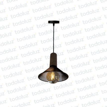 Colgante Conico Estilo Vintage Det. Gris 1*E27 (54.1007)