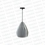Colgante T. Campana PLA Negro Doble Pliegues 1*E27 (54.1019)