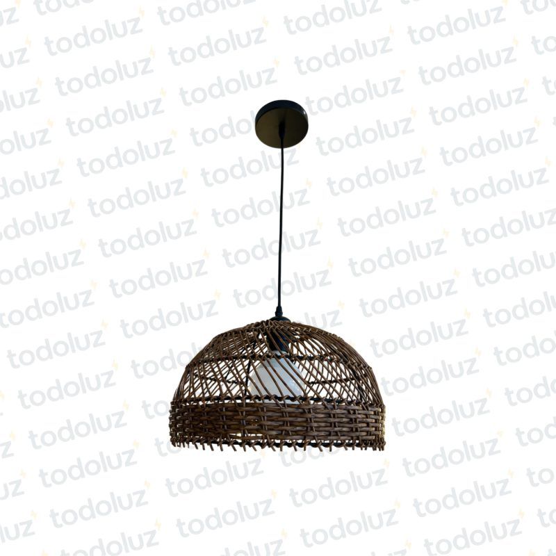 Colgante Estilo Rustico Semicirculo Simil Marron 1*E27 (54.1014)