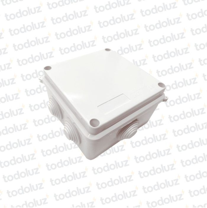 Caja de Paso Ext Plastico 100x100x70mm Blanco c/ Tapa IP44