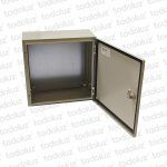 Gabinete Ext Metal 400x400x200mm Beige IP66 c/ Placa de Montaje Myl