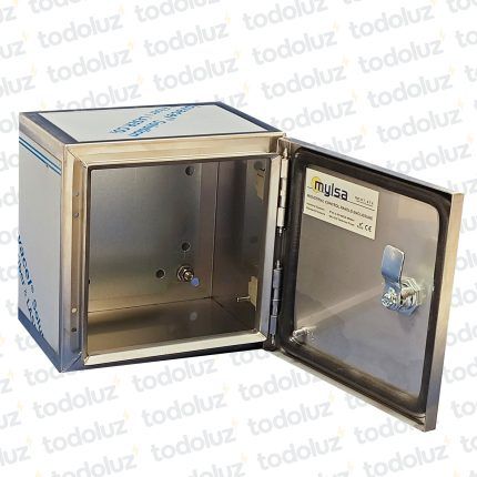 Gabinete Ext. Acero Inox 200x200x150mm IP66 c/ Placa de Montaje