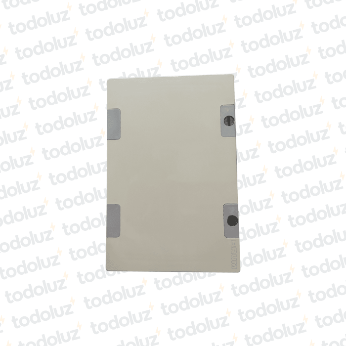 Gabinete Ext Plastico 300x200x200mm Gris IP65 c/ Placa de Montaje Tapa Opaco
