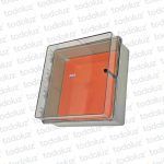 Gabinete Ext Plastico 470x483x206mm Beige IP65 c/ Placa de Montaje Tapa Transparente