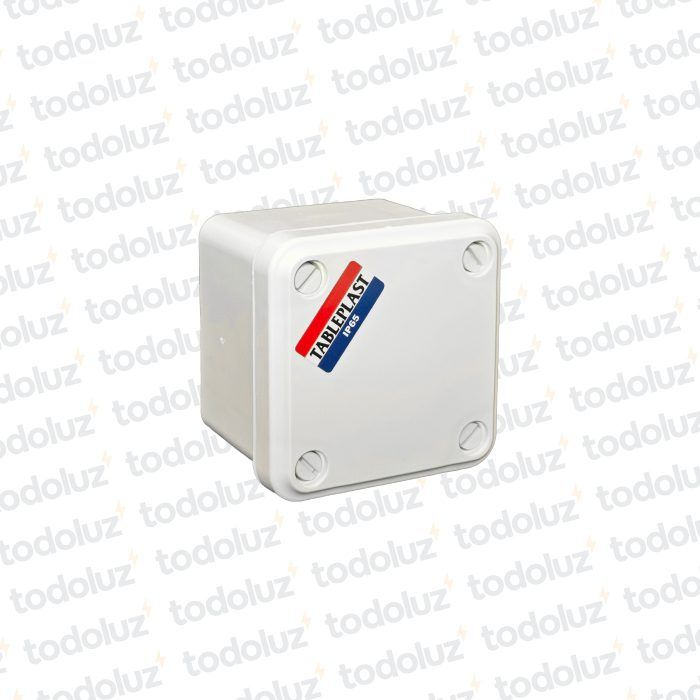 Caja de Paso Ext Plastico 98x98x77mm Blanco c/ Tapa IP65 T-Plast