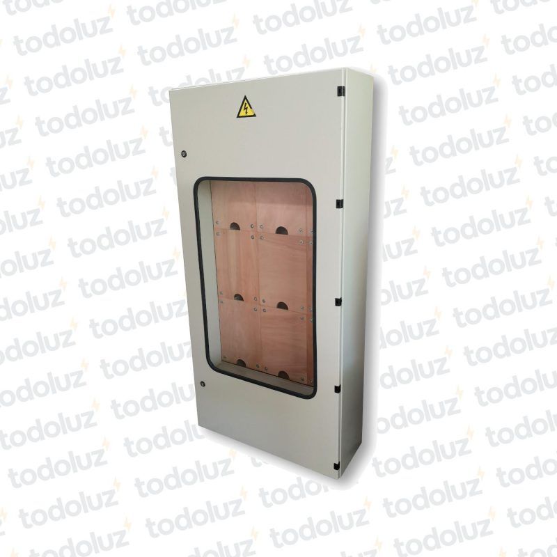 Gabinete Ext Metal p/ 9 Medidores Monof/Trif Beige Cominsa