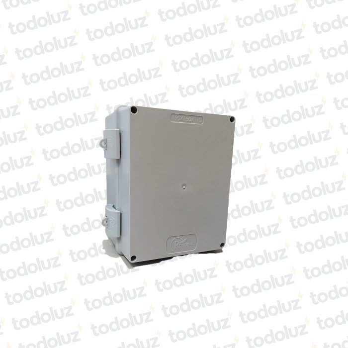 Gabinete Ext Plastico 190x150x110mm Gris IP66 c/ Placa de Montaje Tapa Opaco