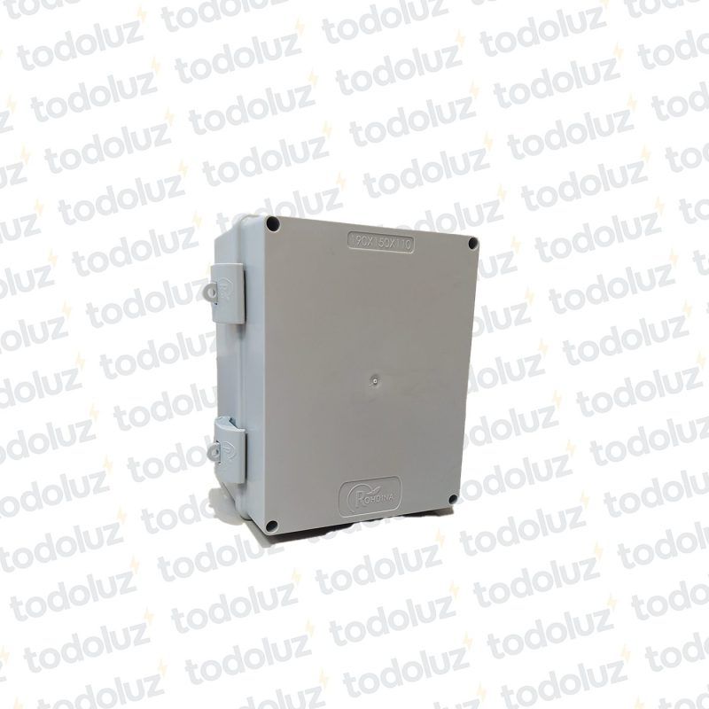 Gabinete Ext Plastico 190x150x110mm Gris IP66 c/ Placa de Montaje Tapa Opaco
