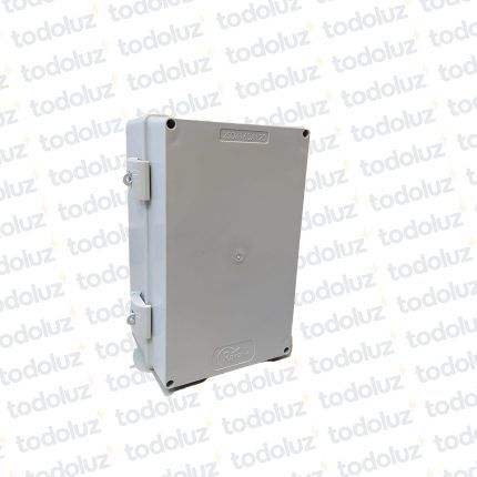 Gabinete Ext Plastico 250x160x120mm Gris IP66 c/ Placa de Montaje Tapa Opaco