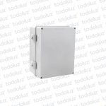 Gabinete Ext Plastico 300x300x150mm Gris IP68 c/ Placa de Montaje Tapa Opaco