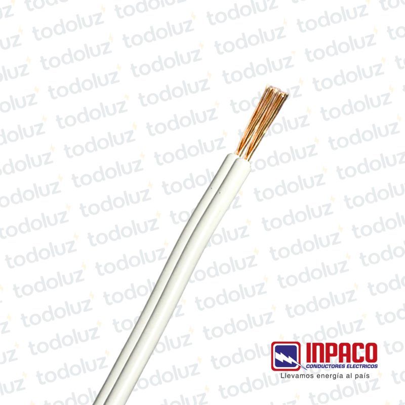 Cable Inpacord 2x2mm² Blanco 300V Antillama (x.1Metro) Inpaco