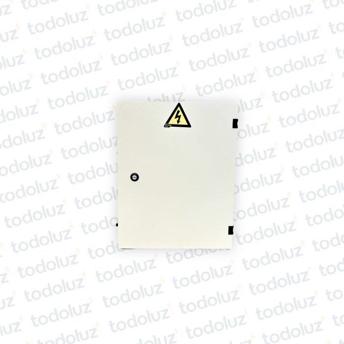 Gabinete Ext Metal 400x300x200mm Beige c/ Placa de Montaje Cominsa
