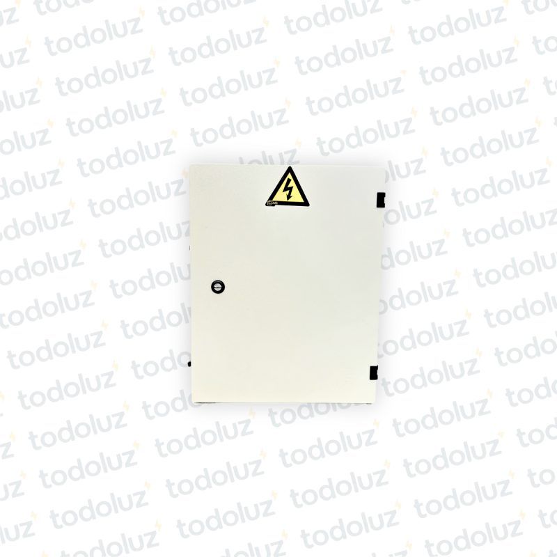 Gabinete Ext Metal 400x300x200mm Beige c/ Placa de Montaje Cominsa