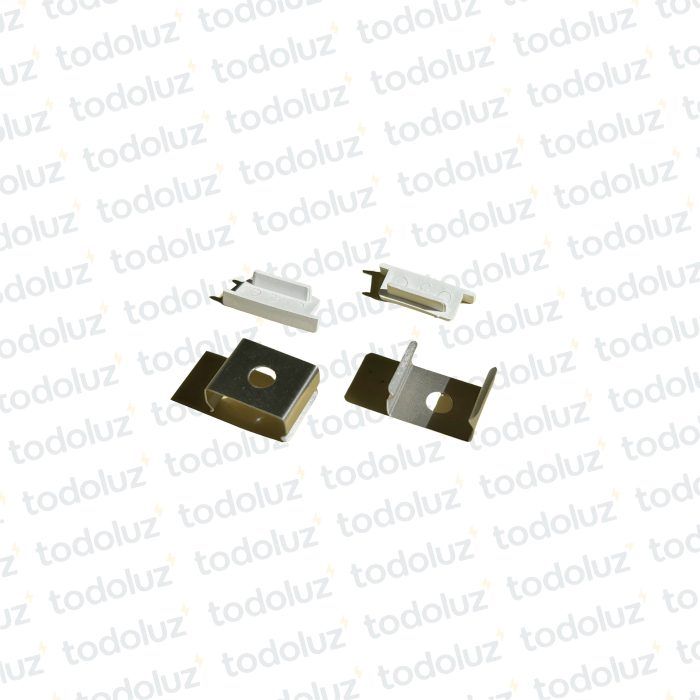 Accesorio p/Perfil Embutir Blanco 62x25mm (2 Tapas + 2 Clips)