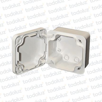 Caja de Paso Ext Plastico 118x118x112mm Blanco c/ Tapa IP65 T-Plast