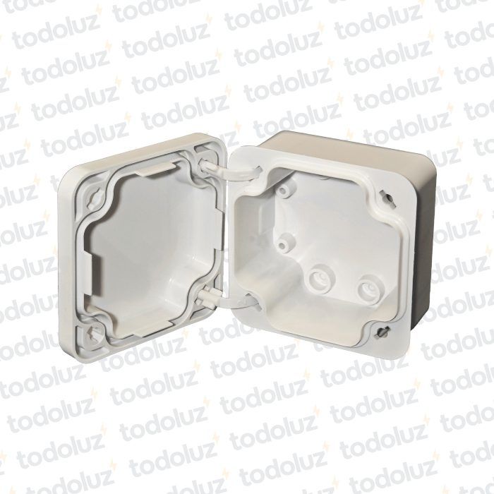 Caja de Paso Ext Plastico 118x118x112mm Blanco c/ Tapa IP65 T-Plast