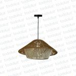 Colgante Estilo Rustico Doble Tono Pantalla Yute 1*E27 (54.1016)