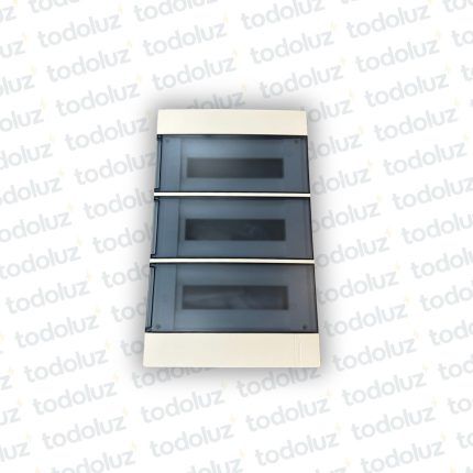 Tablero Embutir 36 Modulos Din Plastico c/ Tapa Fume Eletromar