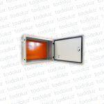 Gabinete Ext Metal 400x500x200mm Beige c/ Placa de Montaje Cominsa