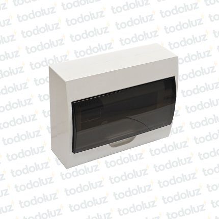 Tablero Exterior 12 Modulos Din Plastico c/ Tapa Fume