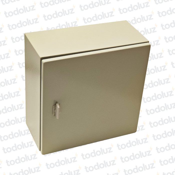 Gabinete Ext Metal 400x400x200mm Beige IP66 c/ Placa de Montaje Myl