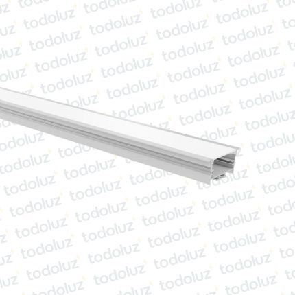 Perfil de Embutir Aluminio Blanco p/Cinta LED 62x25mm (x.Tira/3M)