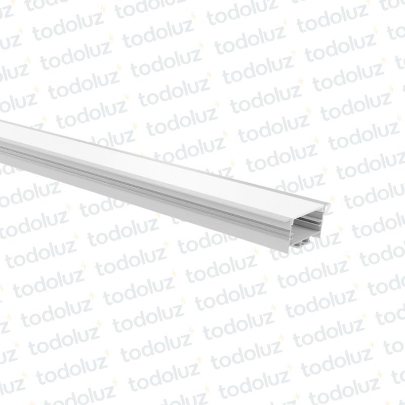 Perfil de Embutir Aluminio Blanco p/Cinta LED 62x25mm (x.Tira/3M)