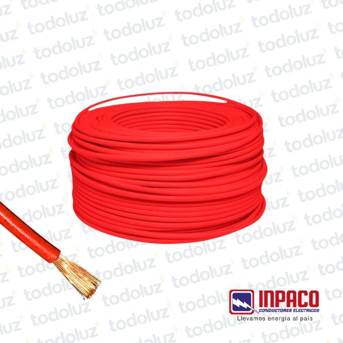 Cable Multifilar 2.5mm² Rojo 750V Antillama (x.Rollo/100m) Inpaco