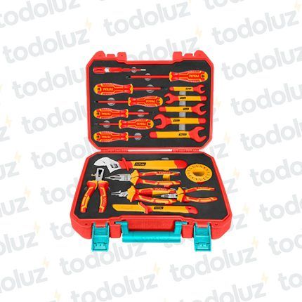 Kit Herramientas Manuales 19pzs 1000V Linea Profesional Industrial Total (Liquidacion)