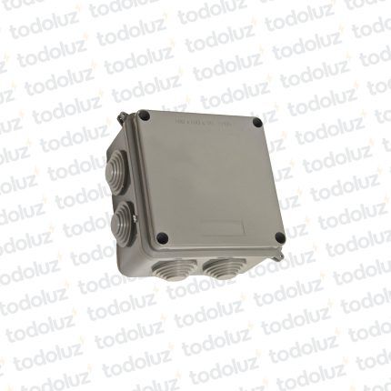 Caja de Paso Ext Plastico 100x100x70mm Gris c/ Tapa IP65
