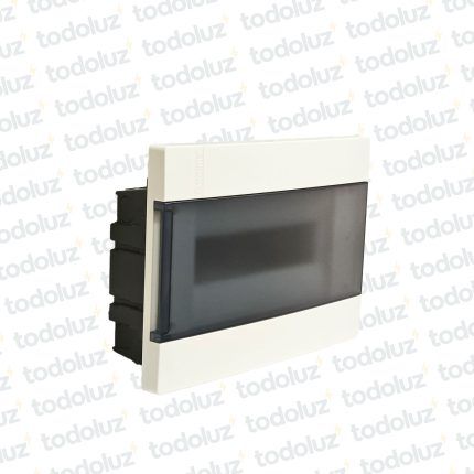 Tablero Embutir 12 Modulos Din Plastico c/ Tapa Fume Eletromar